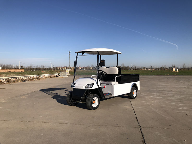 2-seat electric golf cart with rear bed