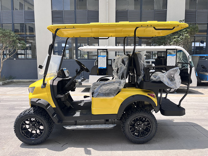 2+2 Yellow Golf Cart (2)