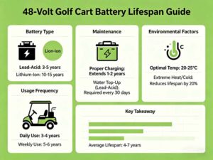 How long do 48 volt golf cart batteries last