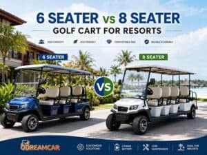 6 Seater vs 8 Seater Golf Cart for Resorts