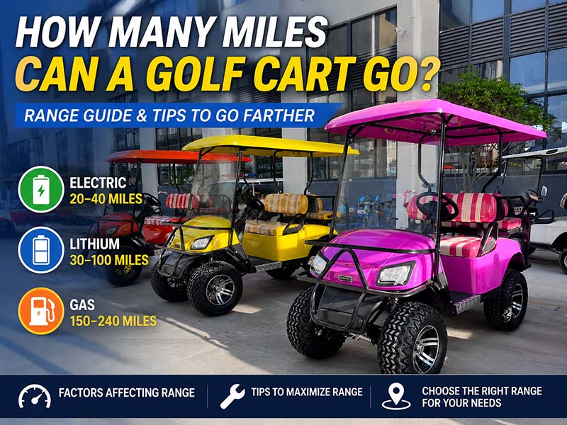 How many miles can a golf cart go